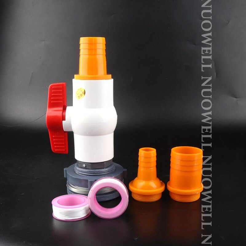 1Set White Hose Drainage Accessories Aquarium Fish Tank Drain Joint Aquarium Pagoda Connector Combination Valve