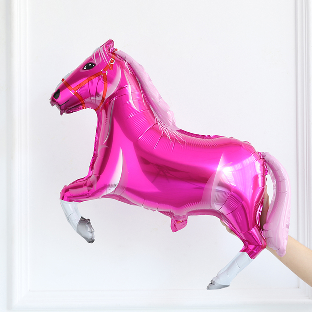 1/2pcs Large Black White Horse Balloon Aluminum Foil Horse-Shaped Balloons Cowboy Birthday Party Decoration Baby Shower Supplies