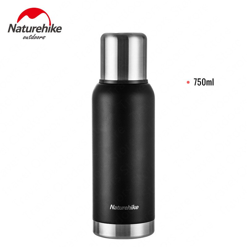 Naturehike 750-1000ml cykling vattenflaska 304 rostfritt stål varm frostad yta lång tid värme bevarande: 750ml