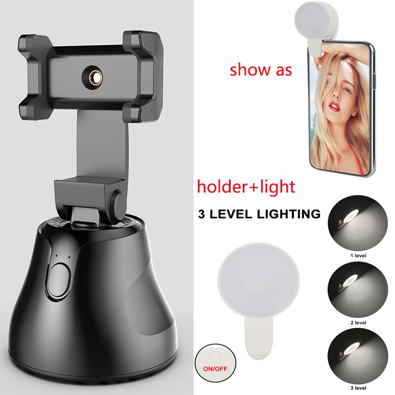 auto sporing smart skyting telefon holder auto ansikt sporing gjenstand sporer smart skyting gimbal pivo kamera 360 smartphone: 2