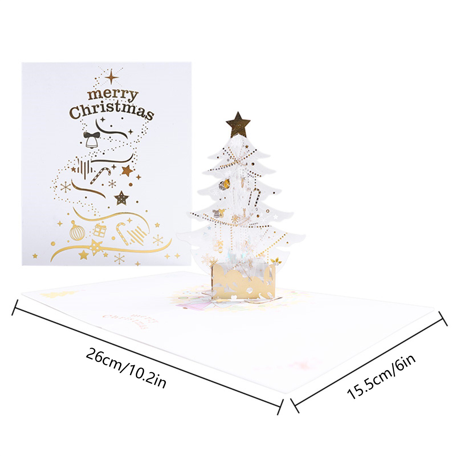 Christmas Greeting Card Three-dimensional 3d Handmade Card Thank You Card Christmas Ornamen Xmas Year Merry Christmas