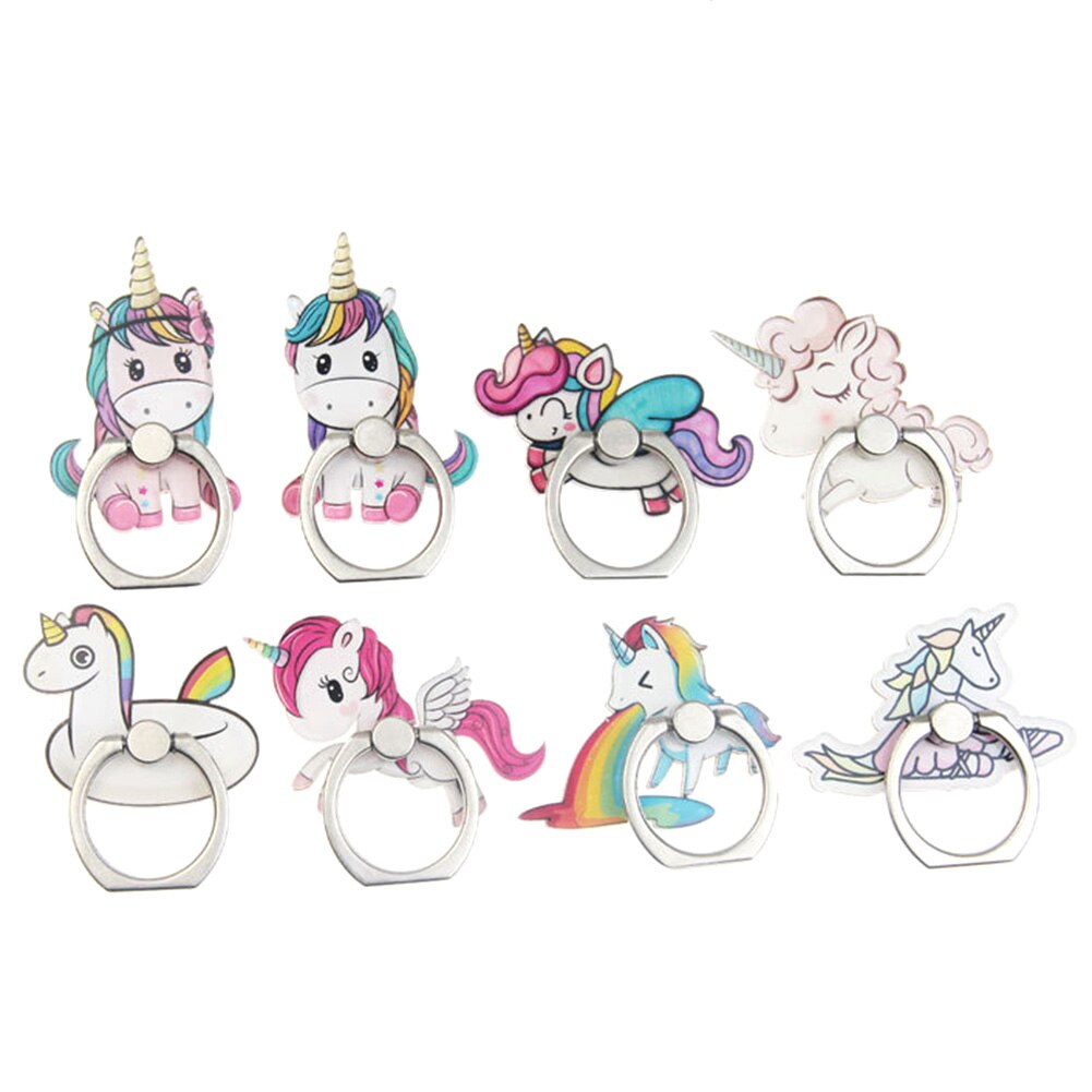 Rainbow Unicorn Mobile Phone Stand Holder Finger Ring Mobile Smartphone Holder Stand For IPhone Xiaomi Huawei All Phone