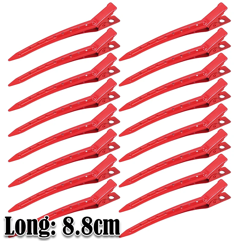 Pinces à cheveux professionnelles en métal pour Salon, 1 à 10 pièces, outils de coiffure, bricolage, épingles à cheveux, Barrettes, accessoires pour couvre-chef: S / Rouge