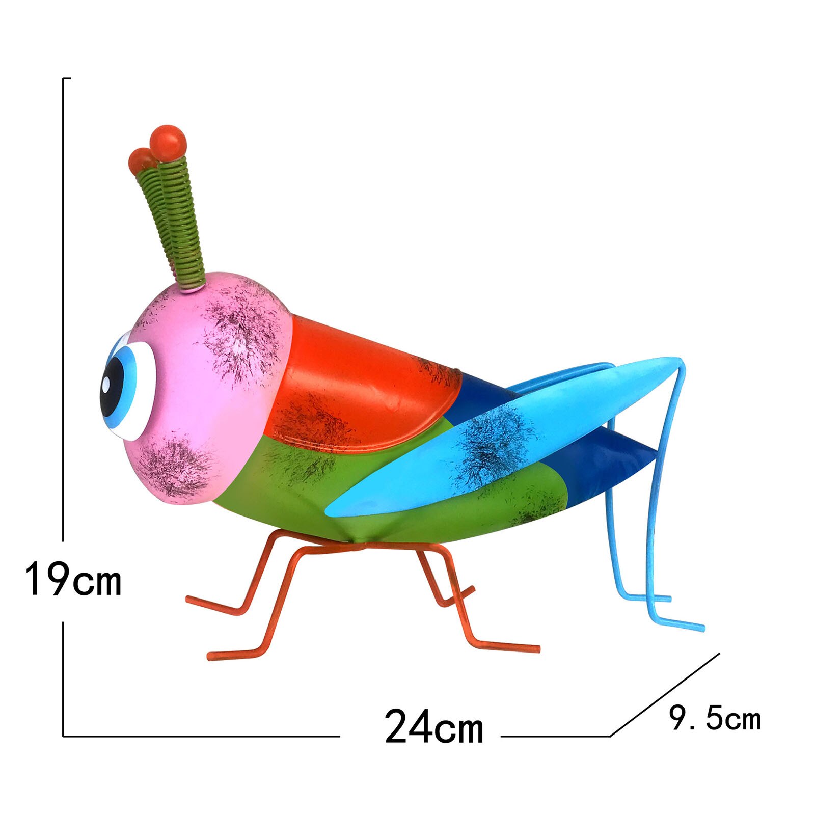 Décoration de jardin en métal, sauterelle, pour extérieur, arrière-cour, animaux, , accessoires de décoration
