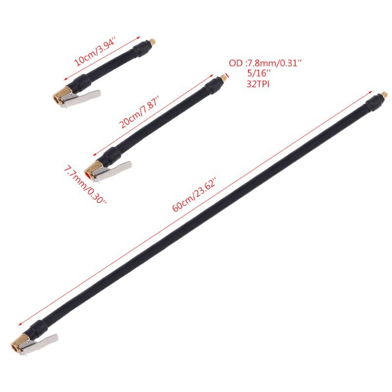 Air Rubber Hose Lock on Clip Chuck Tire Inflator Self-Locking for Car Motor Bike