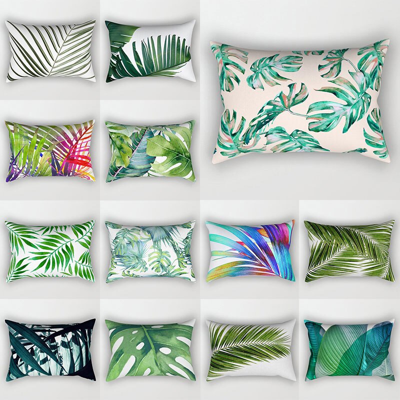 Dekoracyjne poduszki tropikalne rośliny poduszka pokrywa 30x50 poliestrowa dekoracja na poduszkę poszewki na poduszki Dom dekoracje