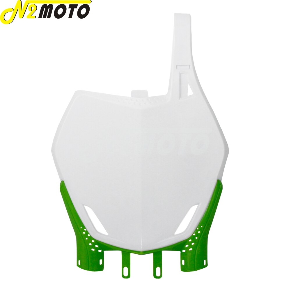 Placa de nombre de número delantero Universal para Motocross, color blanco y negro, para Kawasaki, Suzuki, Yamaha, Honda, CRF, CRE, KLX, KLR, DRZ, WR, YZ, 85, 250, 450: Verde
