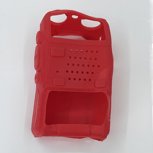 2PCS Silicone Rubber Cover bumper BAOFENG UV-5R Case For Two Way Radio F8+ UV 5R UV-5RE DM-5R Walkie Talkie uv5r Accessories: Red