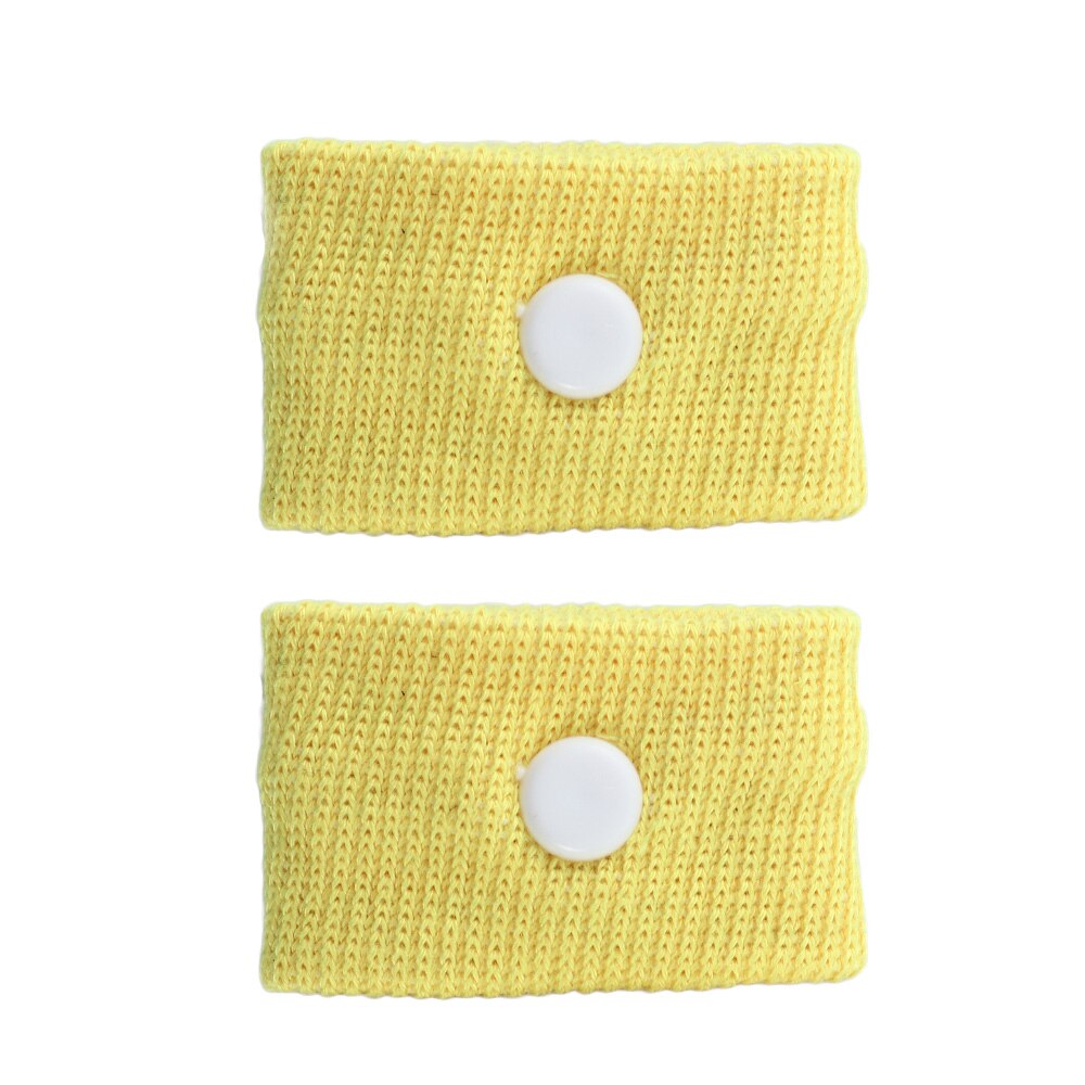 2 Pcs Wrist Band Anti Nausea Wrist Support Sports Safety Wristbands Anti-motion Sickness Bracelet Band Brace: Yellow