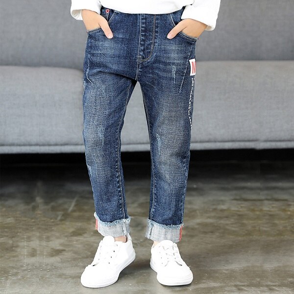 Jean Large Baggy Pour Filles Avec Motif Étoiles - Pantalon Décontracté Élastique Rétro - Enfants 5 à 13 Ans