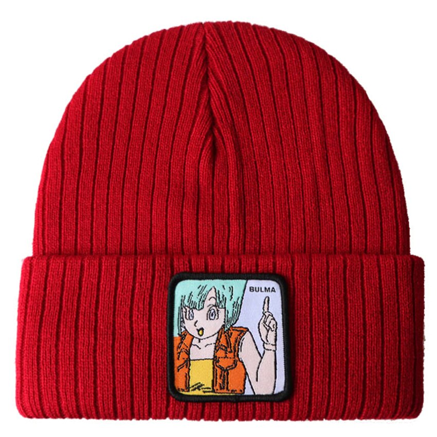 BULMA-gorro de punto de algodón BUU, gorro de esquí cálido para invierno, gorro de punto, gorros para exteriores, Unisex: Rojo