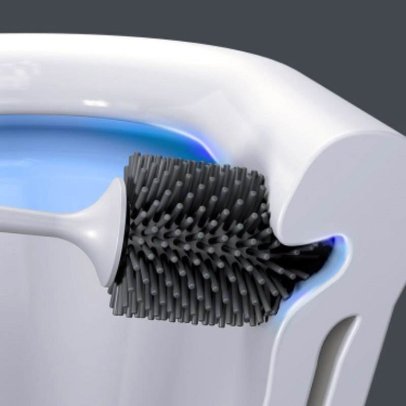 Oneup cabeça de borracha quadro escova de limpeza de toalete para banheiro fixado na parede do assoalho doméstico limpo acessórios do banheiro escova de toalete