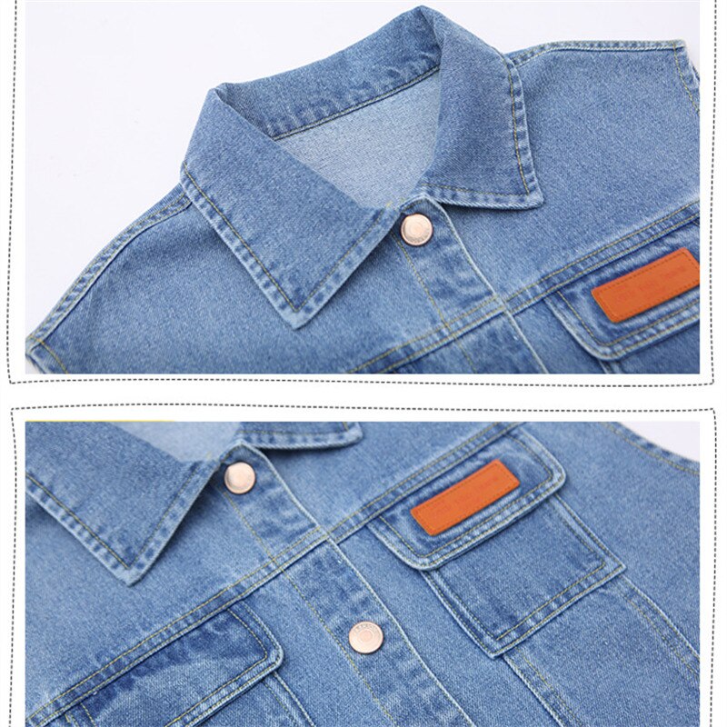 Chaleco vaquero para adolescentes y niños, ropa informal para primavera y otoño, chaqueta sin mangas, Tops para adolescentes, azul