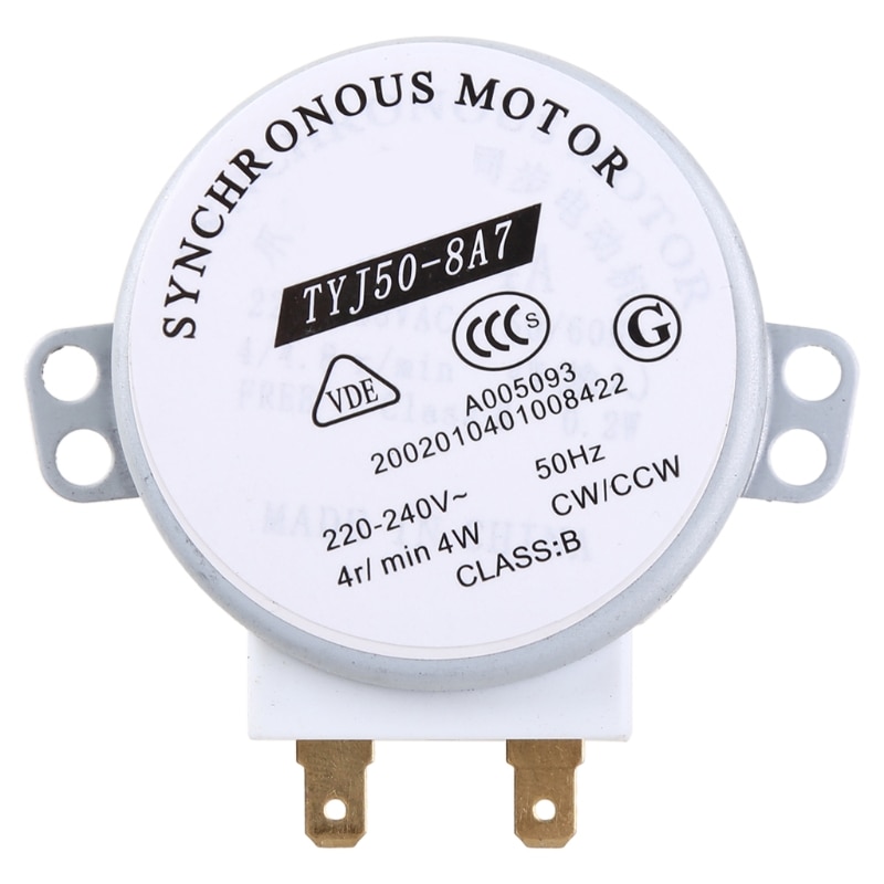 220-240V 4W Synchronous Motor for Air Blower TYJ50-8A7 Microwave Oven Tray Motor