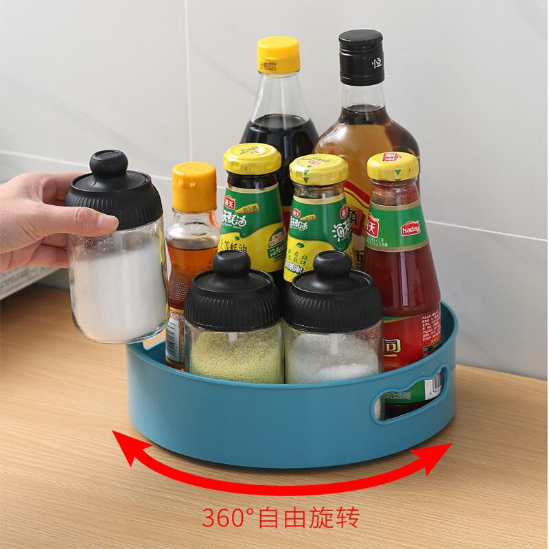 360 Roterende Lade Draaitafel Keuken Opslag Containers Spice Snack Fruit Opslag Trays Badkamer Lade Organizer Anti-Slip