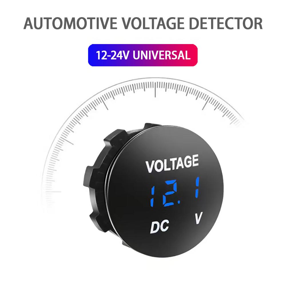 DC 5V-48V LED Mini Runde Wasserdichte Motorboot Motorrad Tafel Digital Voltmeter Tester Monitor Anzeige Voltmeter