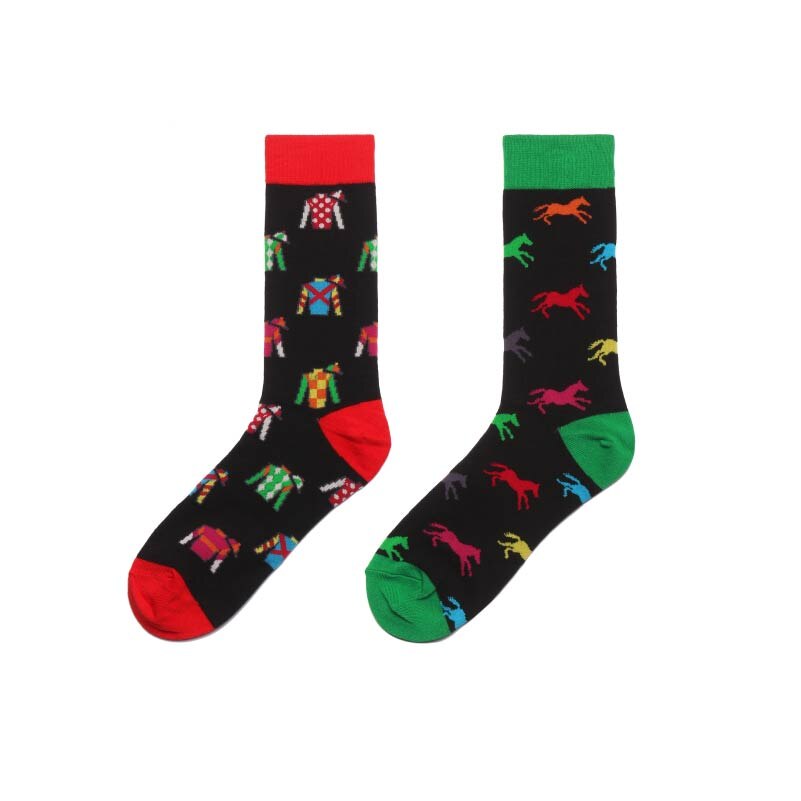 Calcetines alegres de algodón para hombre, medias coloridas de skateboard, divertidas, hip hop, de punto, yin y yang, informales: 12