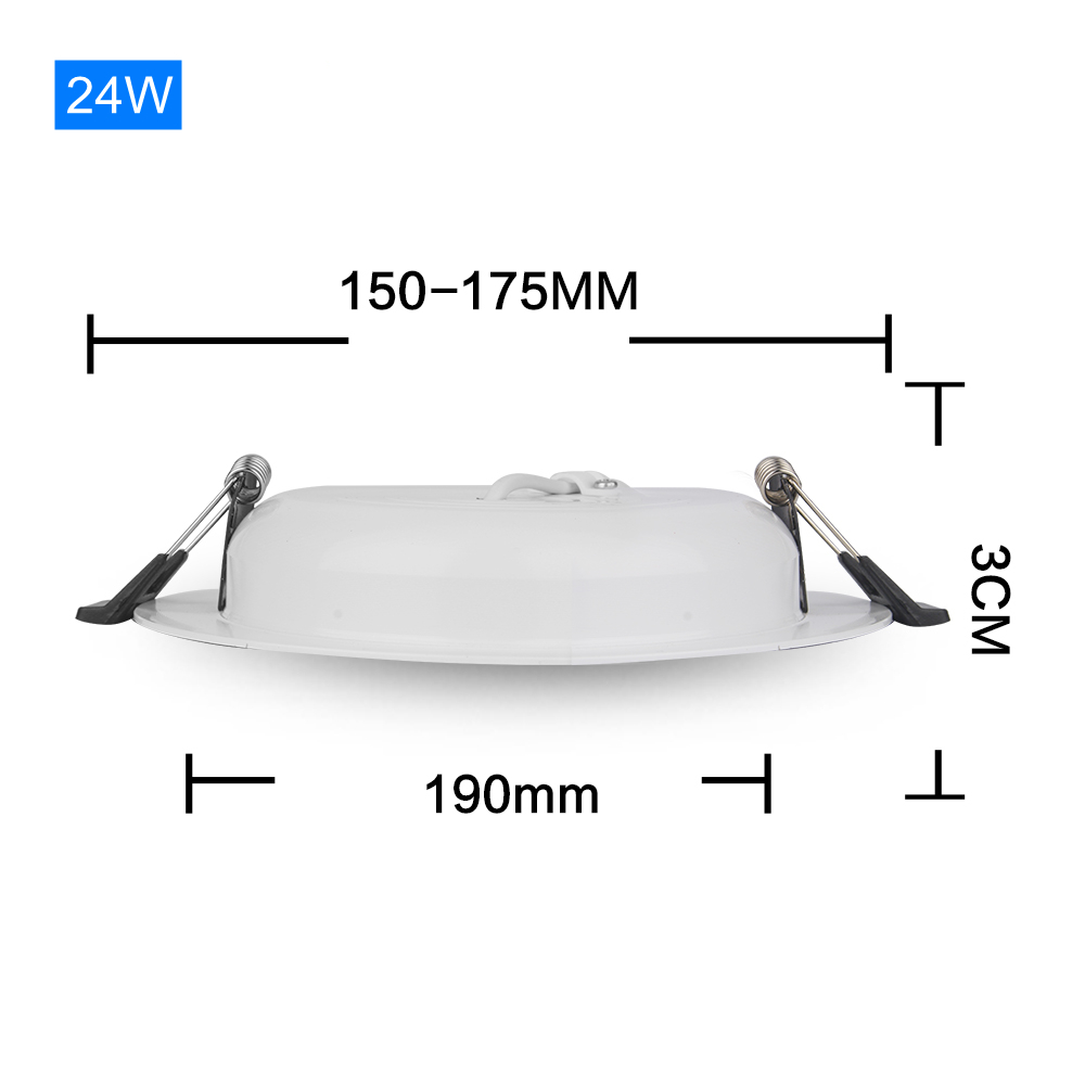 Dc 12 V Led Downlight 3W 6W 9W 12W 15W 18W 36W Led plafond Inbouw Grid Aluminium Ronde Lamp Spot Licht Voor 12 Volt: WHITE / YELLOW