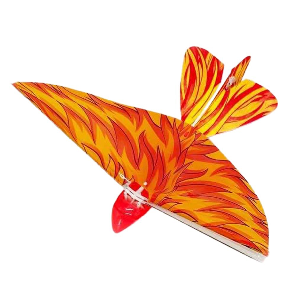 Remote Control Simulation Flying Bird 2.4G Remote Control Airplane Hand Throwing Flying Educational Toy: Orange