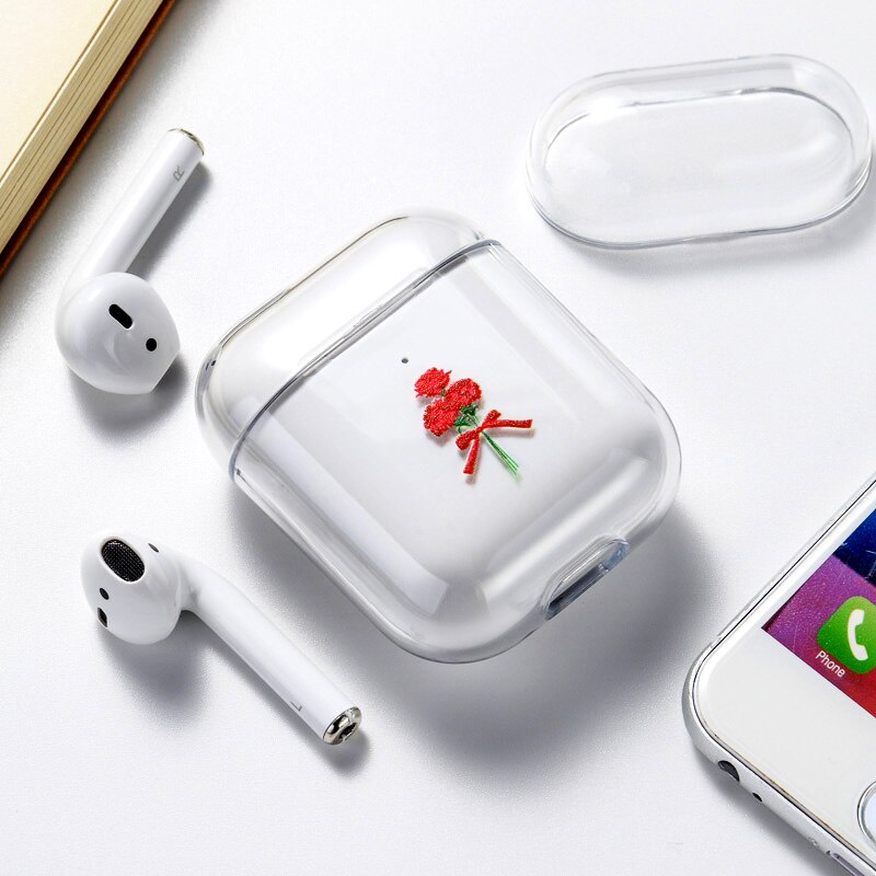 Case For Airpods Apple Case Cover Luxury Cartoon Cat Painted Hard Case Transparent On Air Pod Protective Cover for Airpod 1 2