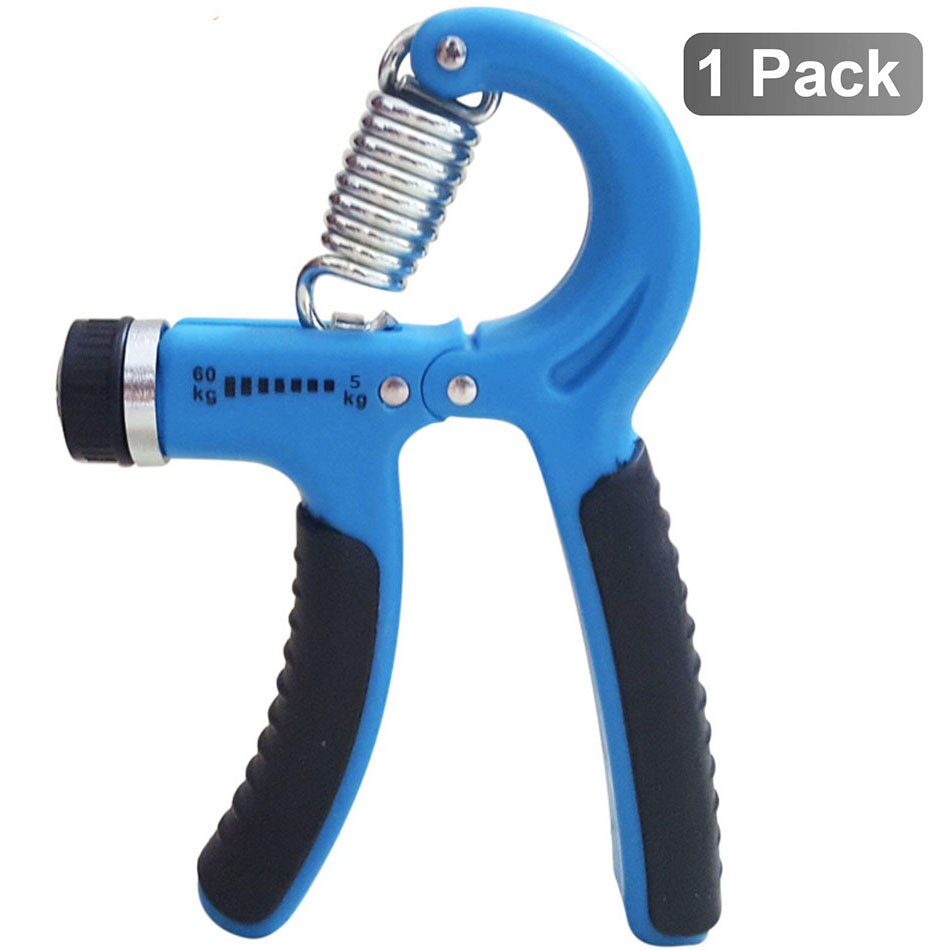 REXCHI 5-60Kg Gym Fitness Hand Grip Mannen Verstelbare Vinger Zware Exerciser Sterkte Spier Herstel Zware Hand Grijper trainer: Blauw