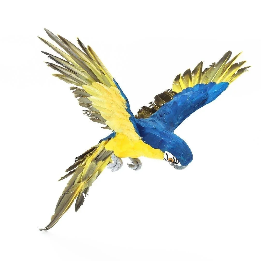 Pájaros artificiales para decoración del hogar, pájaros de simulación, loros vivos, decoración bonita para estanque al aire libre
