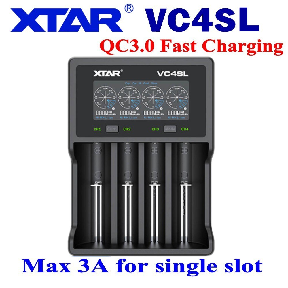 Xtar VC2 VC4 VC2S VC4SL Batterij Oplader Voor 10440/16340/14500/14650/18350/18500/18650/18700/21700/20700/17500