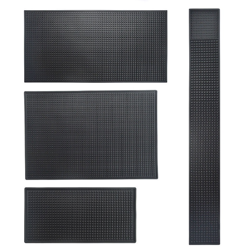 Rubber Bar Service Spill Mat PVC Pad Coaster Placemat Rectangle Beer Whiskey Waterproof Bar Accessories