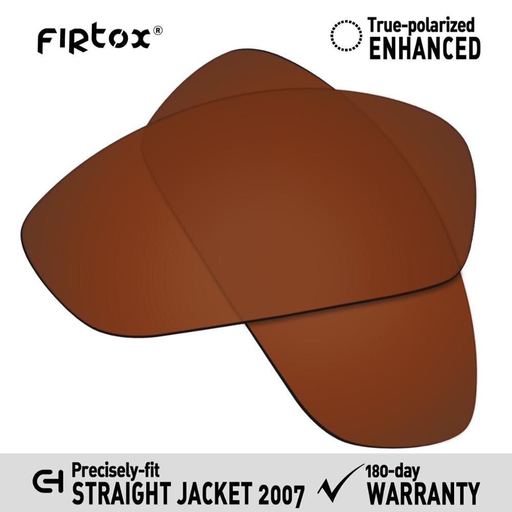 Firtox true  uv400 polariserede linser erstatning for-oakley straight jacket 2007 solbriller (kun kompatibel linse) - flere: Brun-polariseret