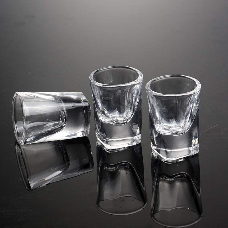 Sæt  of 6 stk 0.34oz maskinfremstillet blyfri tunge firkantede shotglas til vodka spiritus stærk spiritus bryllupsbar festværktøj 10ml