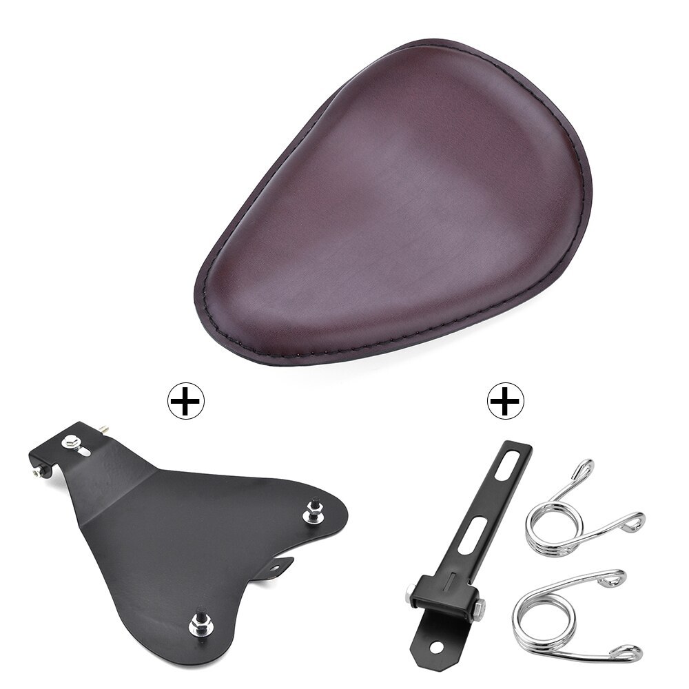 Für Harley/ Sportster 48 XL883 XL1200 Motorrad Solo Sitz fahrer Grundplatte Frühjahr sitz Pad Sattel halterung Für Bobber Zerhacker: eins einstellen Nein8