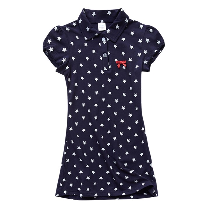 Meisjes Jurk Ster Prinses Jurk Zomer Lantaarn Mouw Jurk Peuter Kleding Katoen Kids Jurk Meisje Kleding Casual School Jurk: YL018 / 5