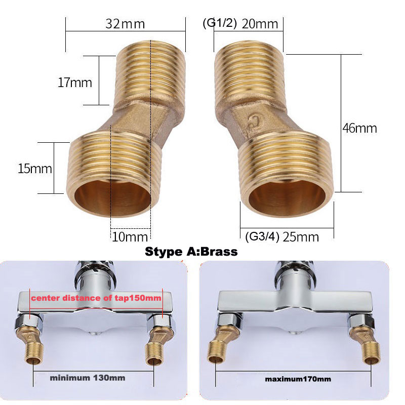 2pcs/Pair Shower Faucet Adjustable Adapter Solid Brass Wall Mounted Width Replacement Angle Valve Bathroom Accessories: WHITE