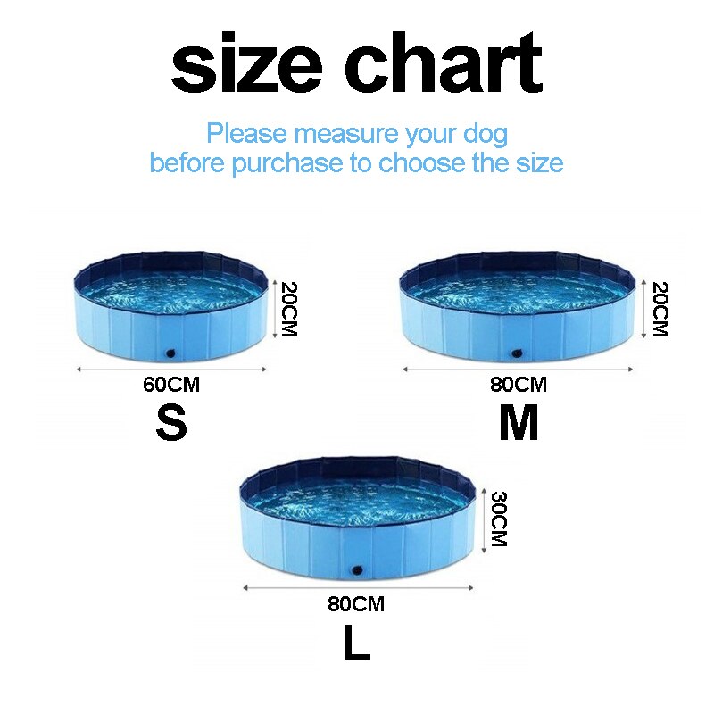 PVC Foldable Pet Cat Dog Swimming Pool PVC Washing Pond Dog Tub Bed Small Large Dog Swimming House Bed Summer Pool