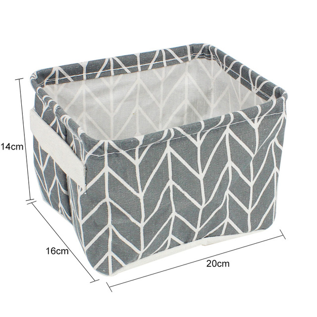 Underware Storage Organizer Office Stationery Linen Desktop Storage Box Waterproof Toy Sundries Storage Basket Cosmetic: Burgundy