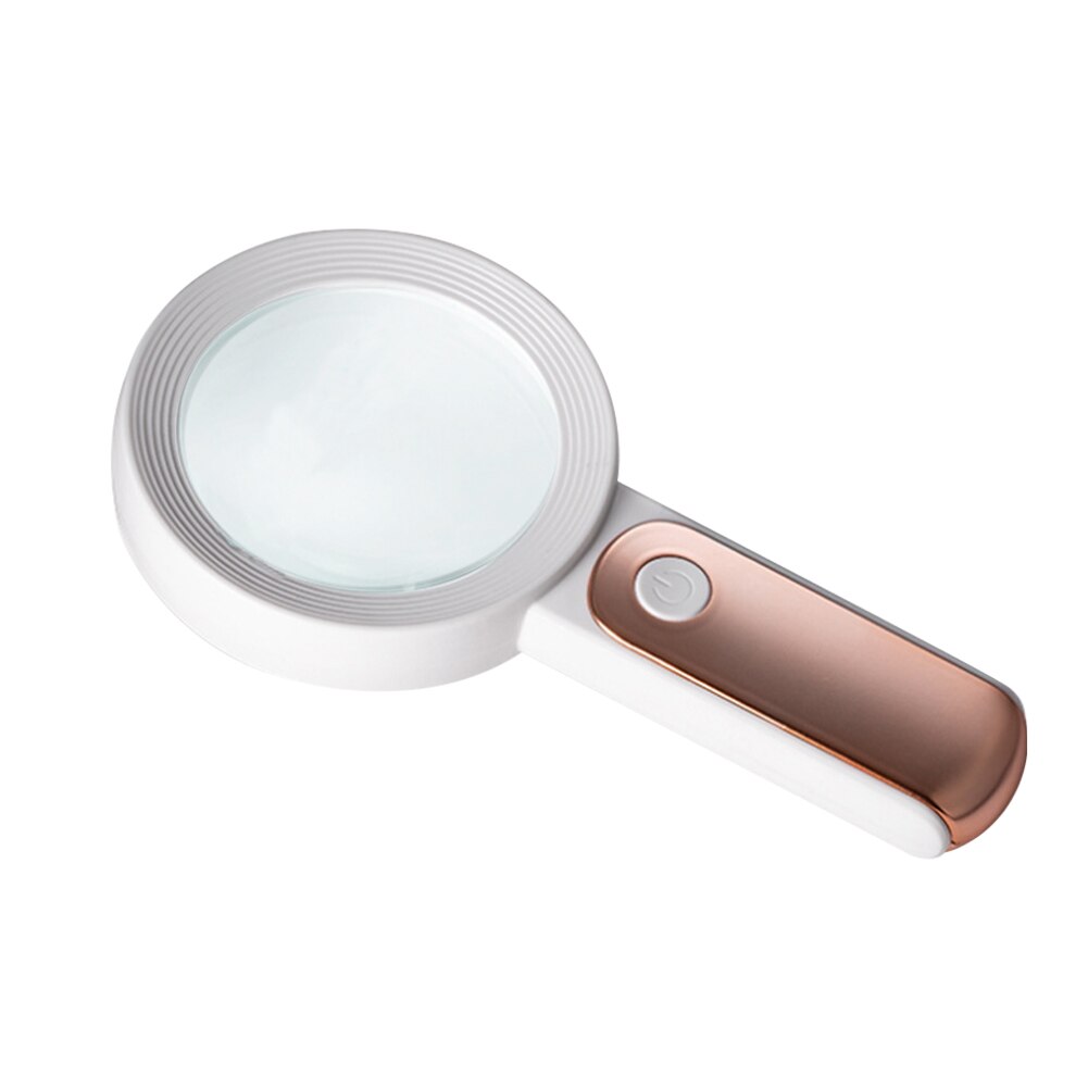 30x Handheld Illuminated Optical Magnifying Glass Loupe with 18 LED Lights Portable Backlight Magnifier for Reading Repairing