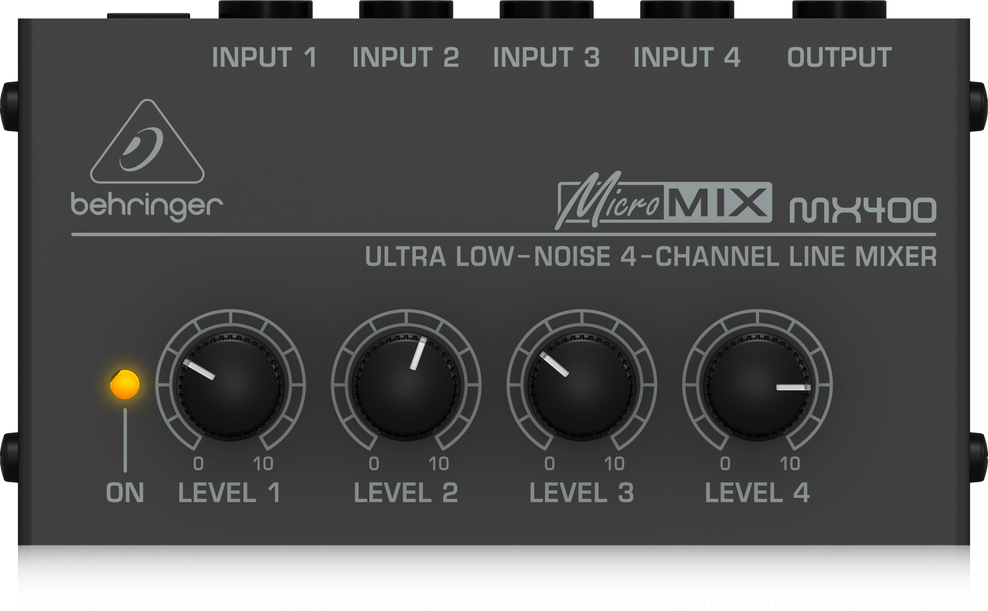 Behringer MX400 Ultra-compact 4-channel line mixer noise cancellation mixer for home studio,during concerts and lighting parties
