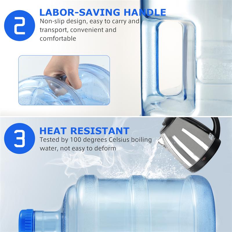 5 liter funktionel vandflaske med stor kapacitet mineralvandflaske til kontorskolehjem