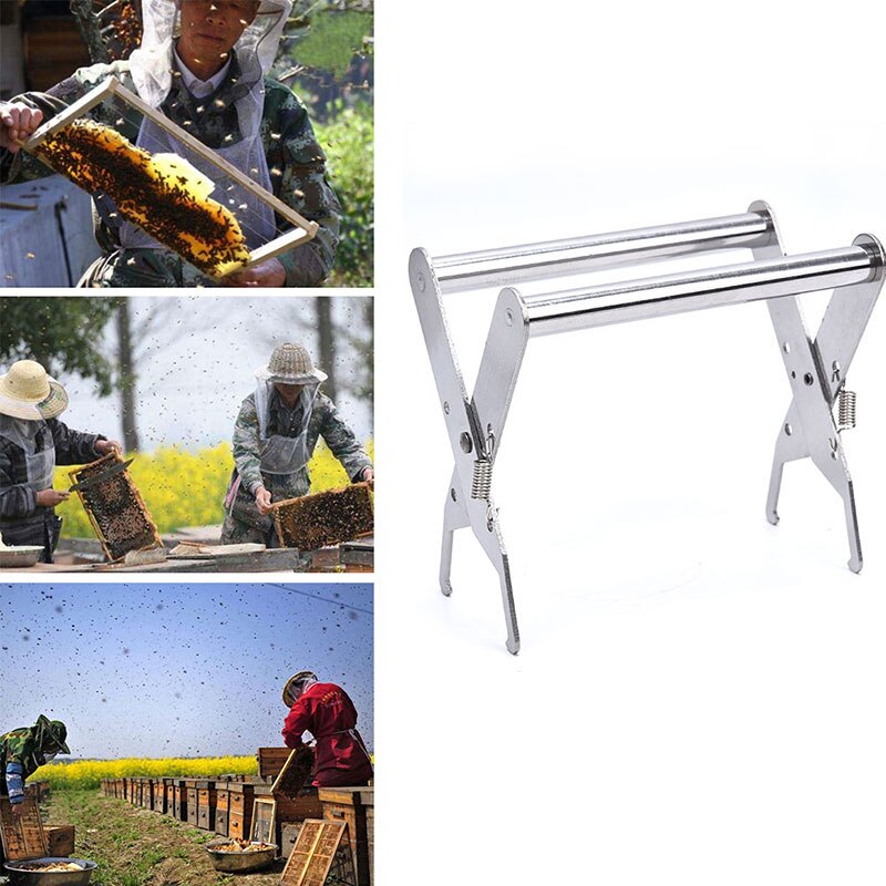 Stainless Steel Bee Hive Frame Holder Lifter Capture Grip Tool Beekeeping Equip