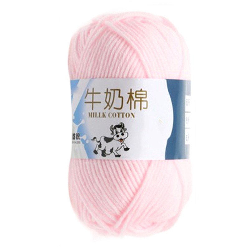 1 group Milk Cotton wool Yarn For Hand knitting Soft(light pink)Line rough about 2.5mm