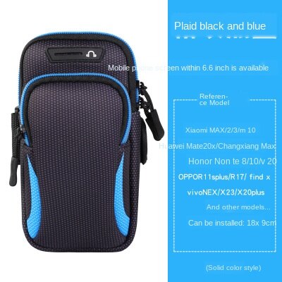 Vandtæt sport armbånd telefon taske til for til 6.5 "universal sport telefon sag armbånd kører  -8: Stor blå
