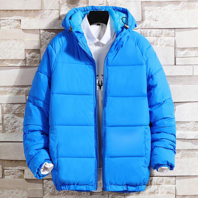 3xl menn vinter uformelt hette tykk vattert jakke glidelås slank menn og kvinner kåper menn parka yttertøy varm