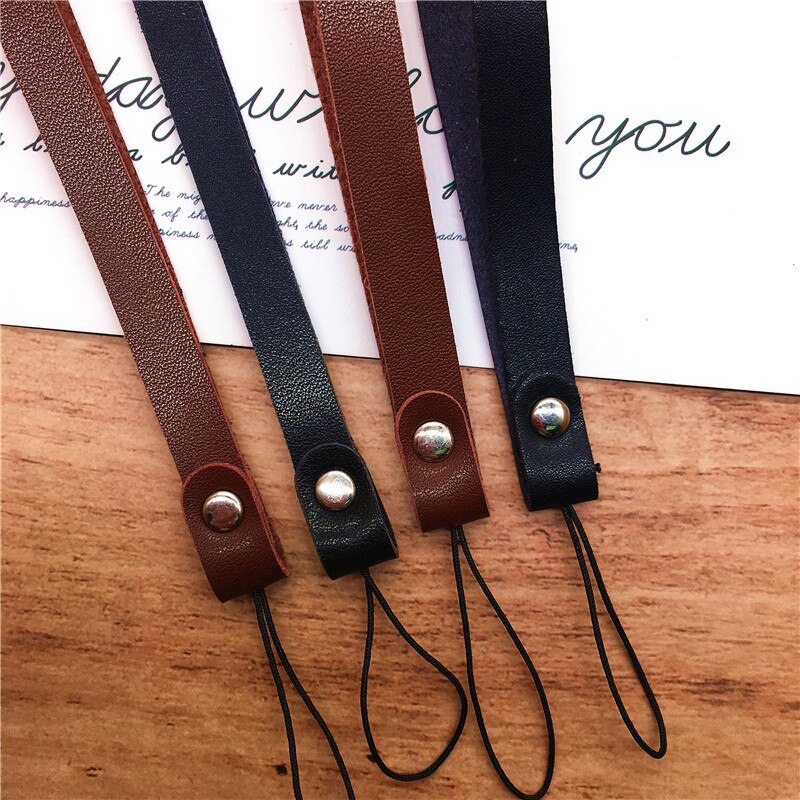 Leather Wrist Strap Hand Lanyard For Phone iPhone Samsung Camera GoPro USB Flash Drives Keys ID Card keycord keychain