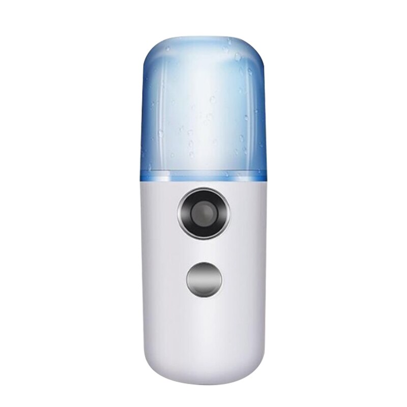 Humidificador de aire pequeño portátil USB recargable 30ML medidor de agua portátil ultrasónico carga Mini leche aceite vaporizado cara: 1