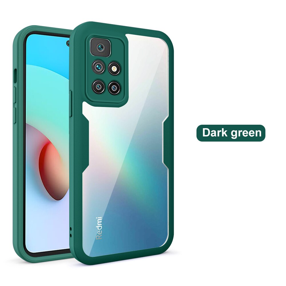 360 Graden Full Body Bescherm Shell Voor Xiaomi Redmy 10 Case Redmi 10 Redmi10 21061119DG 4G Tpu + Pc dubbelzijdig Shockproof Coque: For Redmi 10 / Green-03