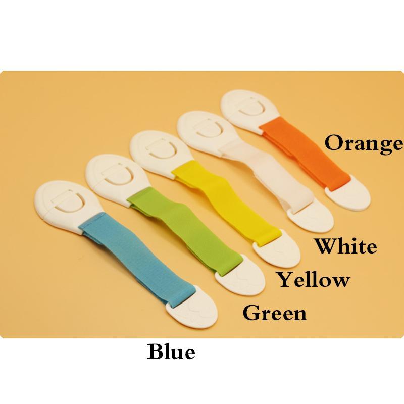 4 pc Child Kids Baby Care Safety Security Plastic Cabinet Locks&Straps Products For Cabinet Drawer Wardrobe Doors Fridge Toilet