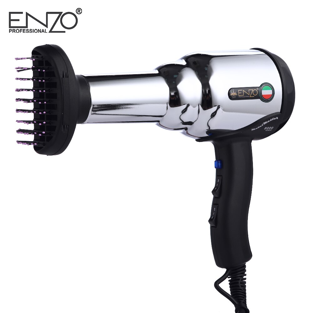 ENZO Hair Dryer Brush 8000W Negative Ionic Blow Dryer Strong Wind Powerful Salon Hairdryer Diffuser for Hair Dryer