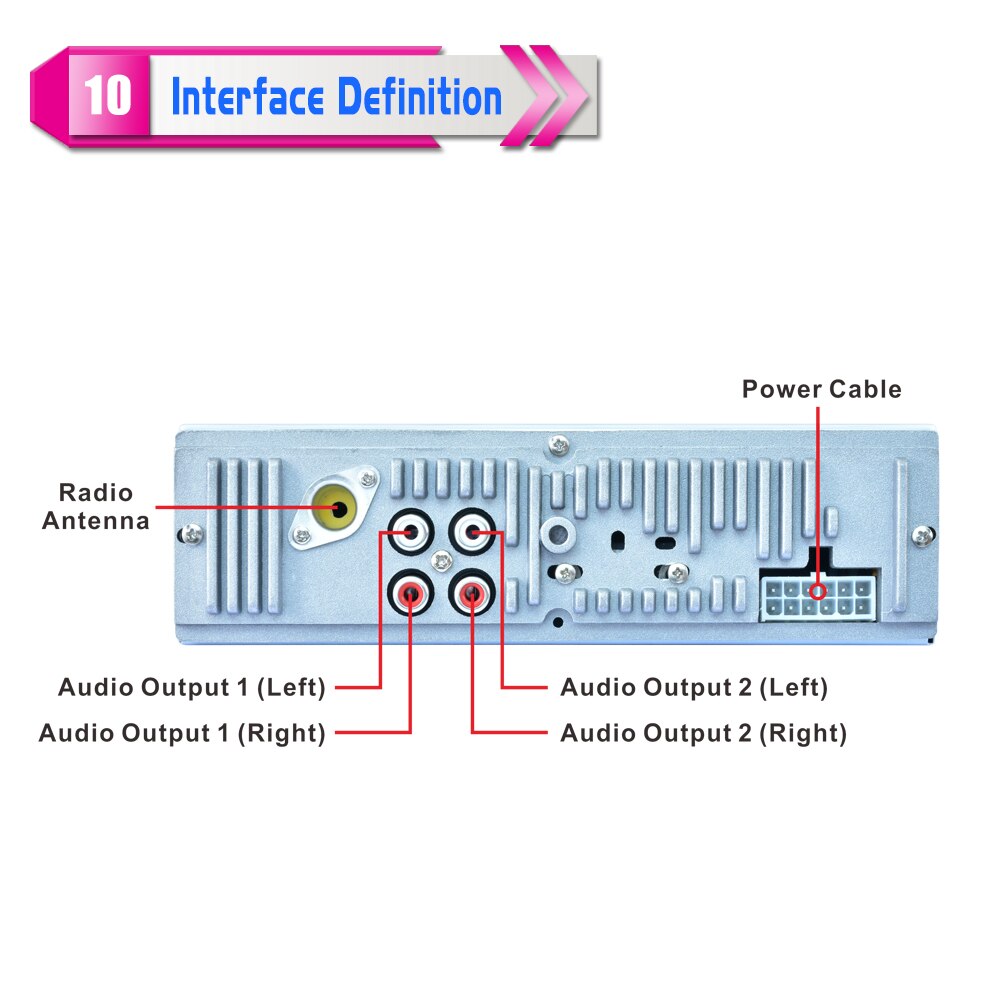 Bluetooth extraíble Panel desmontable Autoradio Bluetooth Radio de coche Auto FM RDS Audio estéreo USB SD reproductor de ISO 7 colores de iluminación