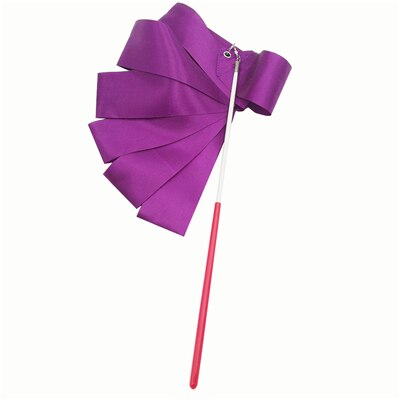 Gymnastique rythmique ruban coloré fille Ballet danse ruban enfant Maillot gymnastique entraînement juste corps artistique gymnastique Equipmet: VIOLET / 2Meter