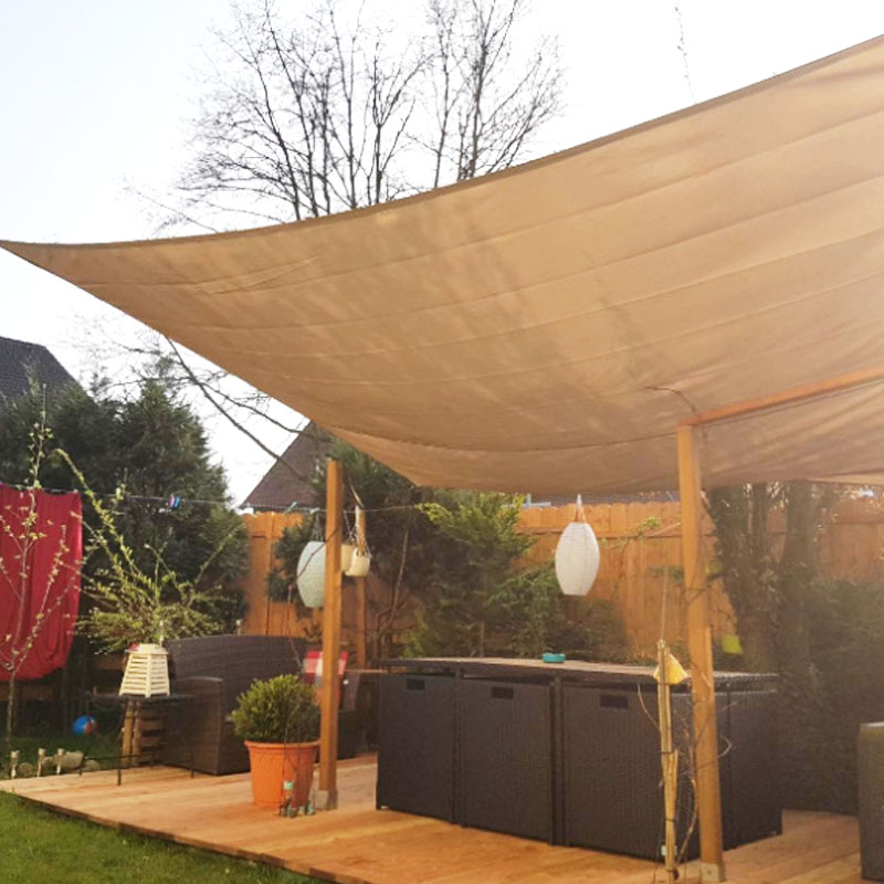 3 x 4M Rectangle Waterproof Awning Sunshade Anti-UV Sun Shade Sail Outdoor Garden Beach Camping Patio Pool Sun Shelter